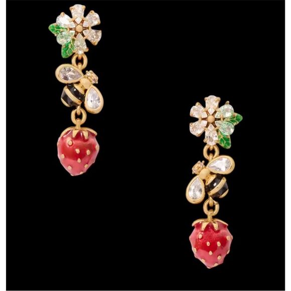 Kate Spade NEW earrings -  Strawberry Fields dangle earrings - Picture 1 of 11